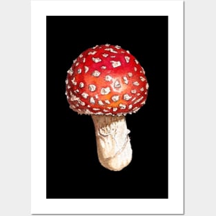 Amanita muscaria - watercolor illustration Posters and Art